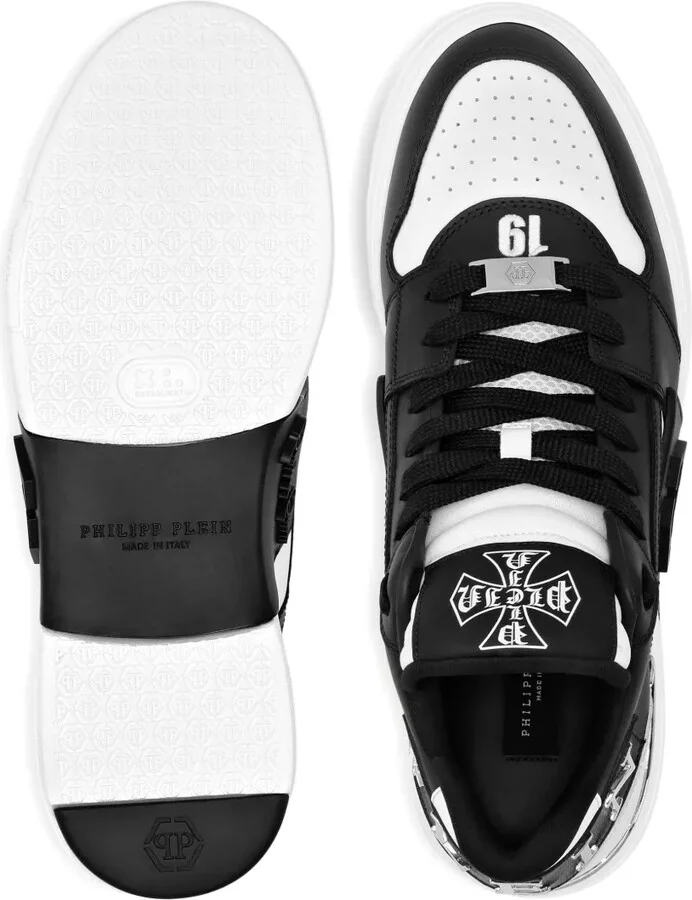 Phantom Kicks skull-plaque leather sneakers - Image 4
