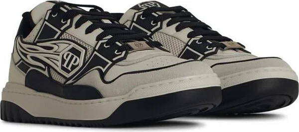 Philipp Plein 'Hexagon' White Leather Sneakers - Image 2
