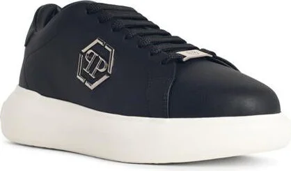 Philipp Plein 'Lo-Top' Black Leather Sneakers - Image 2