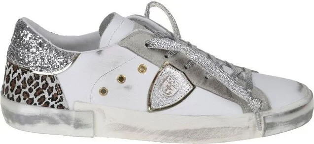 Philippe Model Glitter Embellished Lace-Up Sneakers