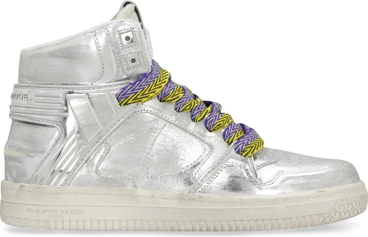 Philippe Model La Grande Woman Leather High-Top Sneakers - Image 2