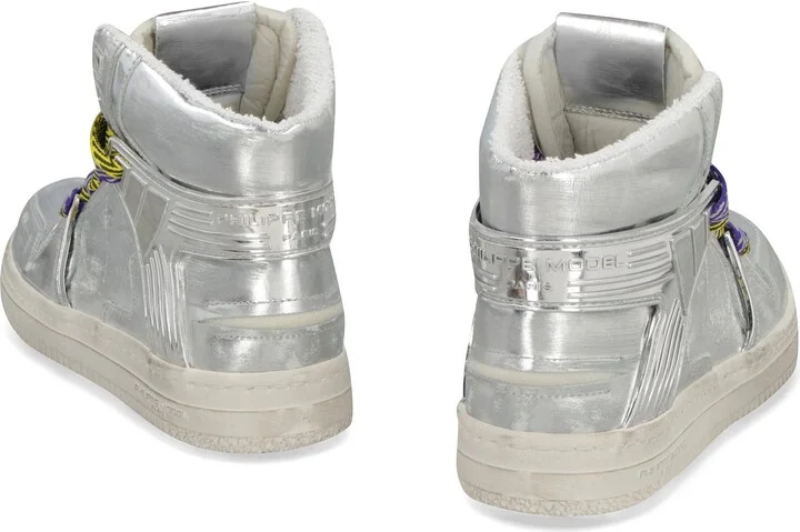 Philippe Model La Grande Woman Leather High-Top Sneakers - Image 4