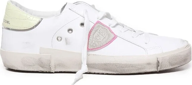 Philippe Model Logo Patch Lace-Up Sneakers