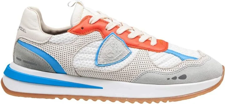 Philippe Model Mesh, Suede And Calfskin Sneaker