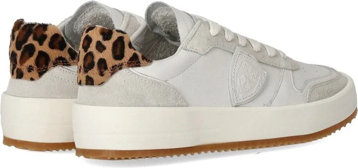 Philippe Model Nice Low Animalier White Sneaker - Image 4