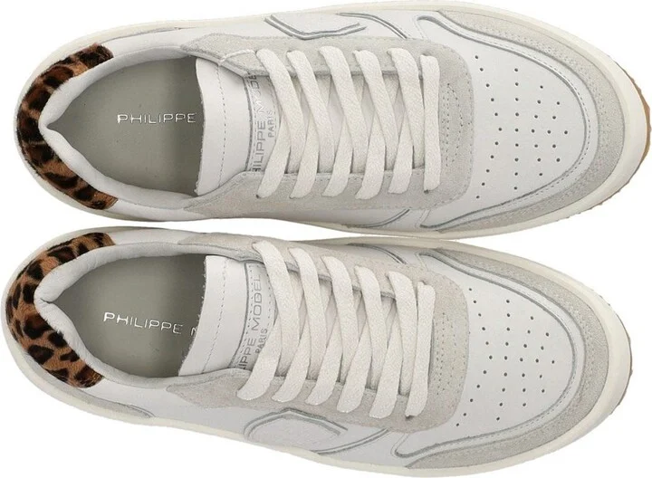 Philippe Model Nice Low Animalier White Sneaker - Image 5