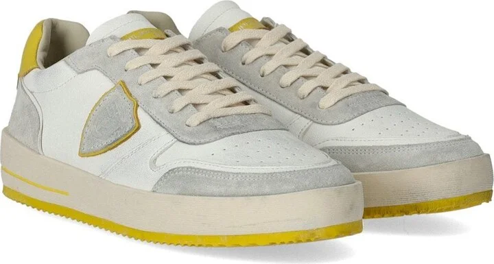 Philippe Model Nice White Yellow Sneaker - Image 2