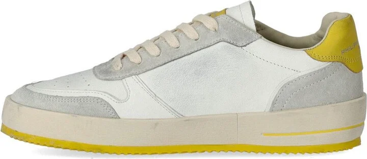Philippe Model Nice White Yellow Sneaker - Image 3
