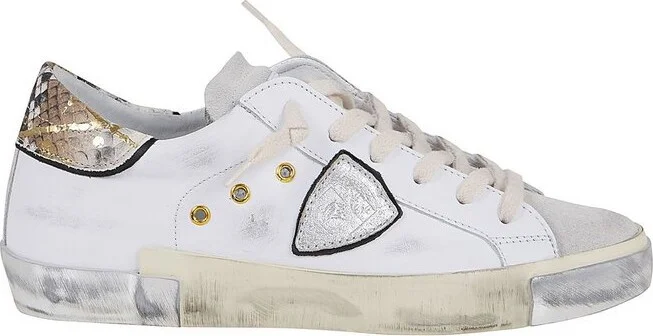 Philippe Model Paris Logo Patch Lace-Up Sneakers