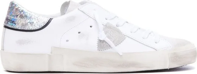 Philippe Model Paris Logo Patch Lace-Up Sneakers