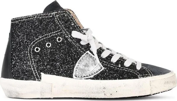 Philippe Model 'Prsx' Black Suede Blend Sneakers