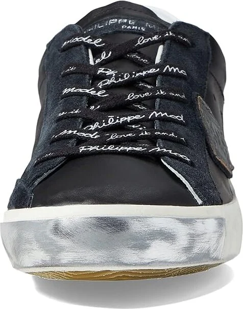 Philippe Model PRSX Low Sneaker Women's Shoes Foxy Lamine'/Noir Argent : EU 38 (US Women's 7) M, Leather - Image 5