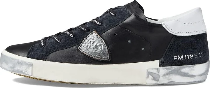 Philippe Model PRSX Low Sneaker Women's Shoes Foxy Lamine'/Noir Argent : EU 38 (US Women's 7) M, Leather - Image 6