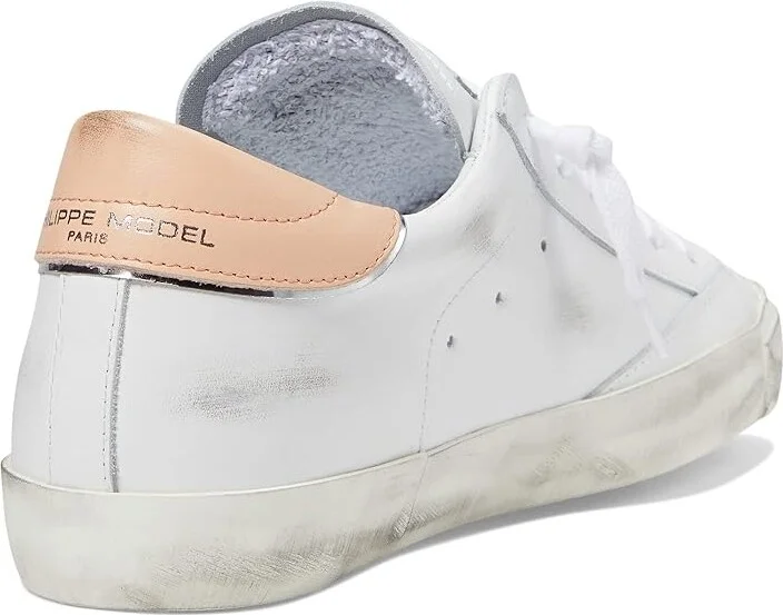 Philippe Model PRSX Low Sneaker Women's Shoes Veau Broderie/Blanc Nude : EU 41 (US Women's 10) M, Leather - Image 4