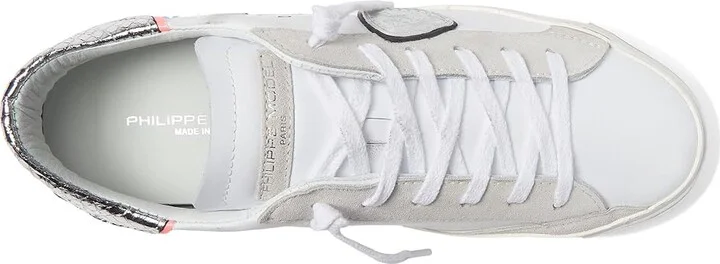 Philippe Model PRSX Low Sneaker Women's Shoes Veau Diamant/Blanc Rose : EU 37 (US Women's 6) M, Leather - Image 2