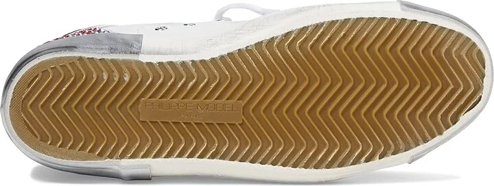 Philippe Model PRSX Low Sneaker Women's Shoes Veau Diamant/Blanc Rose : EU 37 (US Women's 6) M, Leather - Image 3