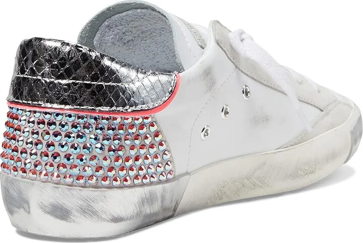 Philippe Model PRSX Low Sneaker Women's Shoes Veau Diamant/Blanc Rose : EU 37 (US Women's 6) M, Leather - Image 4