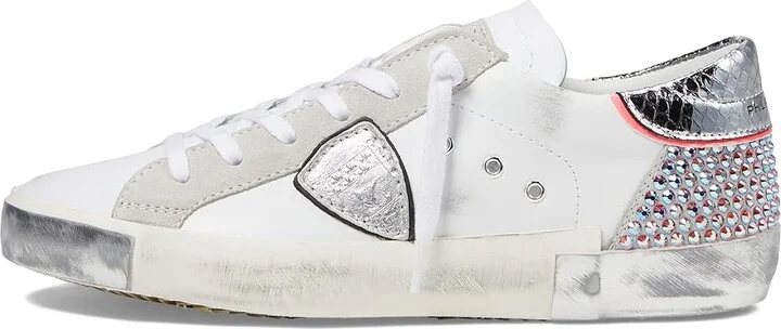 Philippe Model PRSX Low Sneaker Women's Shoes Veau Diamant/Blanc Rose : EU 37 (US Women's 6) M, Leather - Image 6
