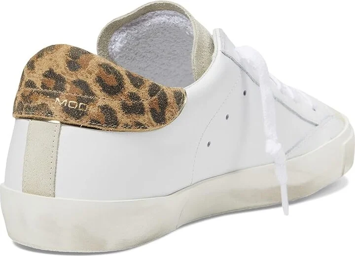 Philippe Model PRSX Low Sneaker Women's Shoes Veau Leo/Blanc Brun : EU 41 (US Women's 10) M, Leather - Image 4