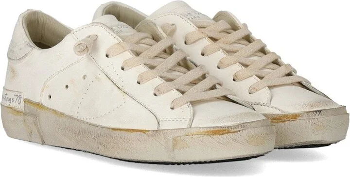 Philippe Model Prsx Low Vintage White Sneaker - Image 2