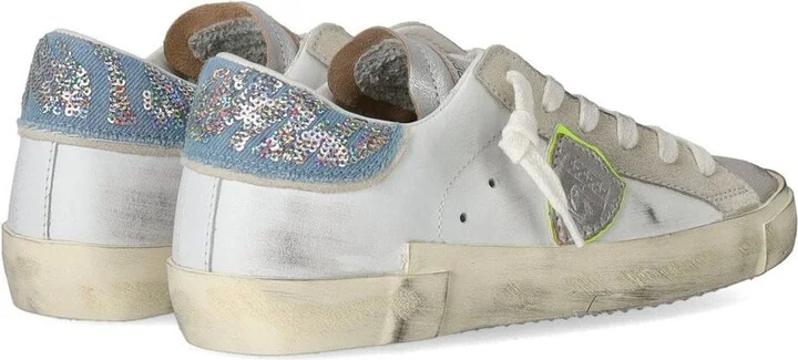 Philippe Model Prsx Metal Sequins White Sneaker - Image 4