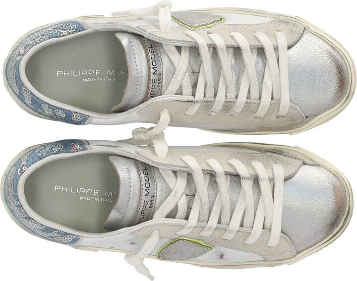 Philippe Model Prsx Metal Sequins White Sneaker - Image 5
