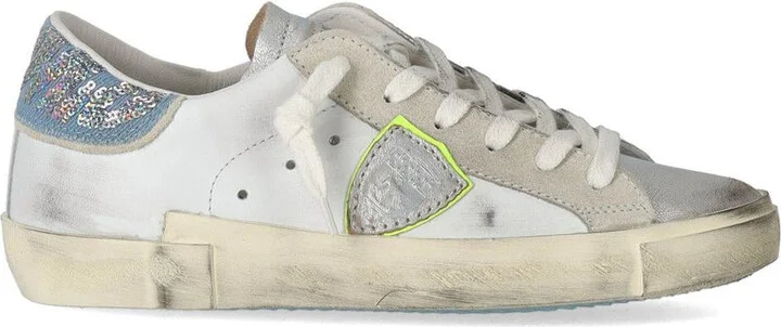 Philippe Model Prsx Metal Sequins White Sneaker