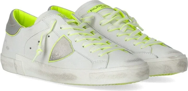 Philippe Model Prsx White Neon Yellow Sneaker - Image 2
