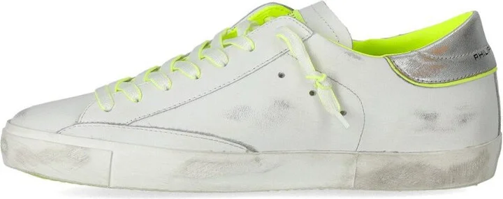Philippe Model Prsx White Neon Yellow Sneaker - Image 3