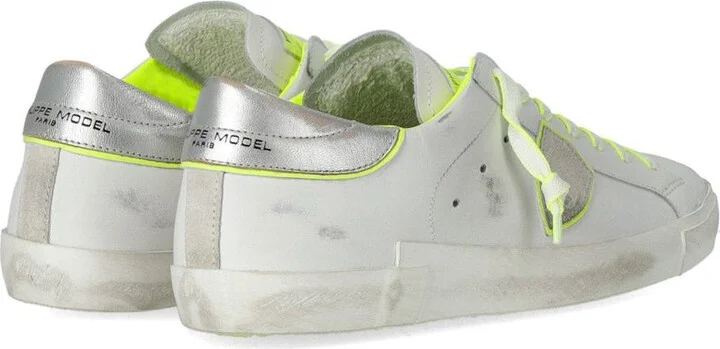 Philippe Model Prsx White Neon Yellow Sneaker - Image 4