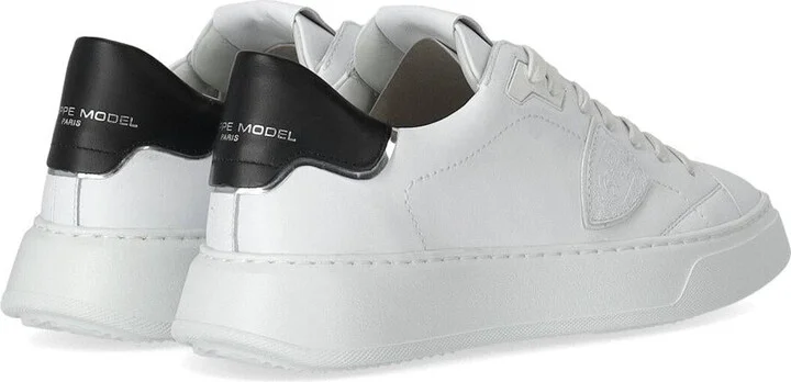Philippe Model Temple White Black Leather Sneaker - Image 4