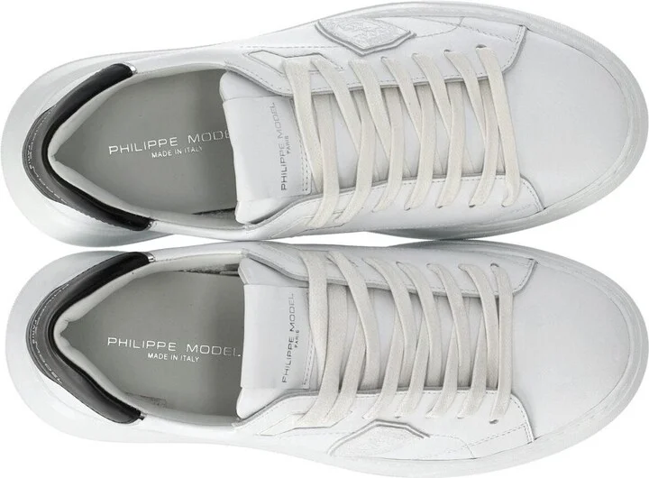 Philippe Model Temple White Black Leather Sneaker - Image 5