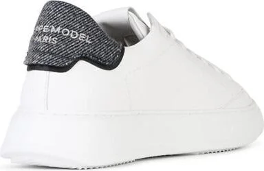 Philippe Model 'Temple' White Leather Sneakers - Image 3