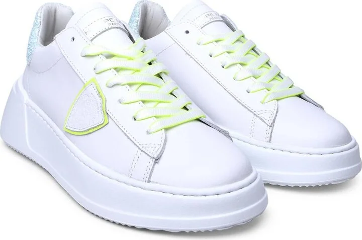 Philippe Model White Leather Sneakers - Image 2