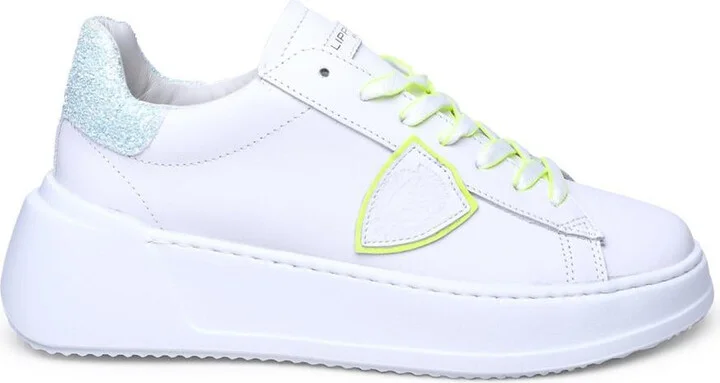 Philippe Model White Leather Sneakers