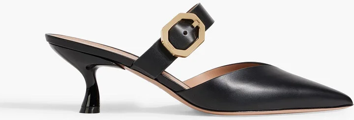 Phoenix 45 buckled leather mules
