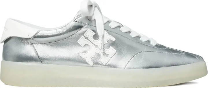 Phoenix metallic-leather sneakers