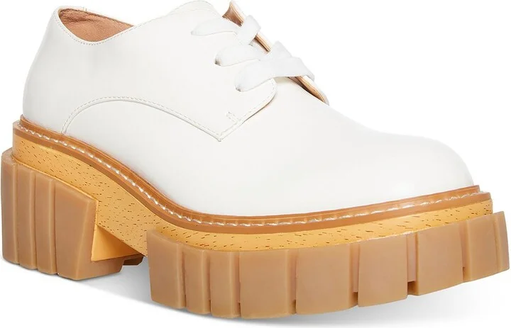 Phoennix Womens Patent Lugged Sole Oxfords