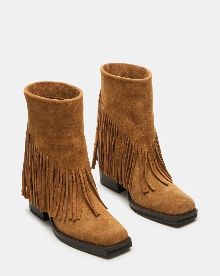 Pia Fringe Chestnut Suede - Image 2