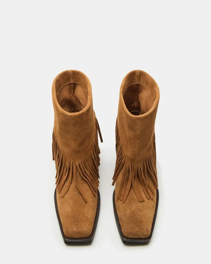 Pia Fringe Chestnut Suede - Image 4