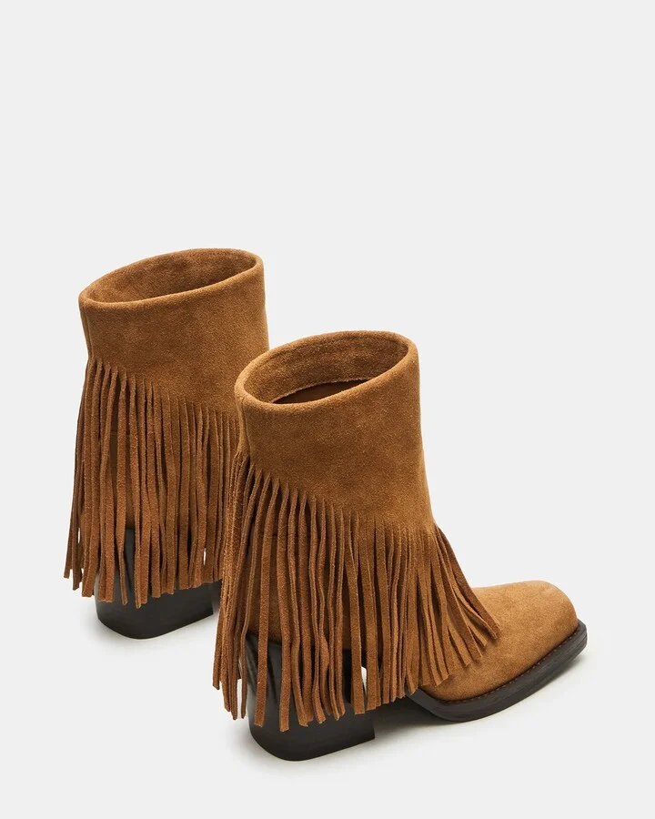 Pia Fringe Chestnut Suede - Image 5