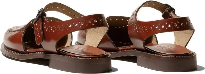 Picada perforated leather flats - Image 2