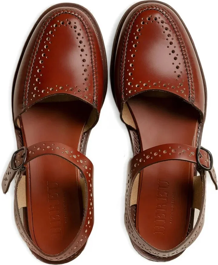 Picada perforated leather flats - Image 3