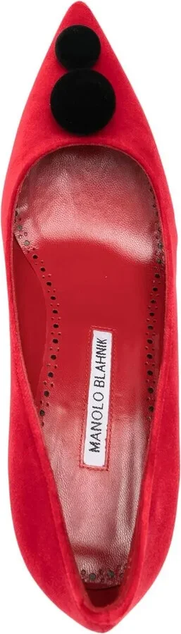Piera pompom-embellished 100mm pumps - Image 4