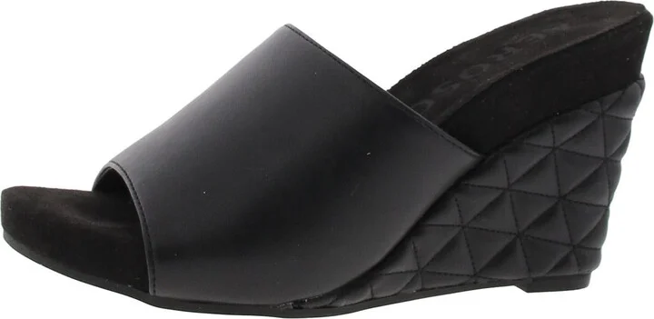 PIERCE Womens Open Back Manmade Wedge Sandals