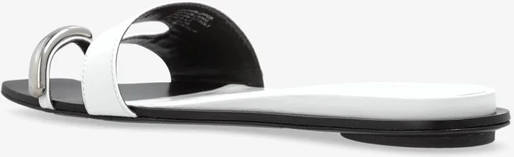 Pierced Flat Sandals in Patent Leather - Image 2