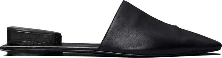 Pierced Leather Slippers
