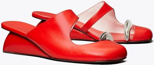Pierced Mule Wedge