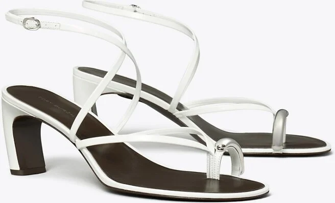 Pierced Multi-Strap Heeled Sandal