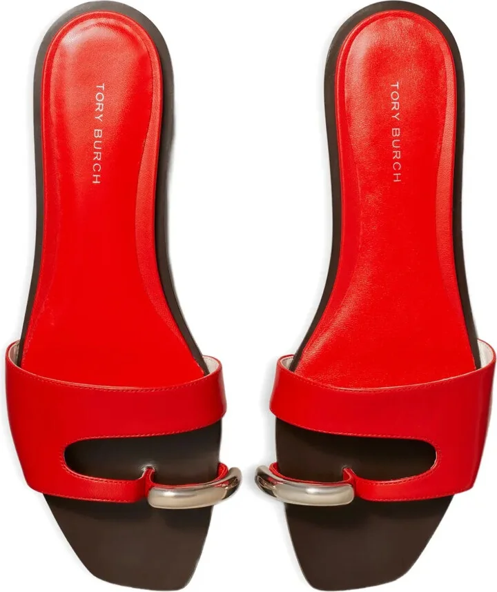 Pierced open-toe slide sandals - Image 3